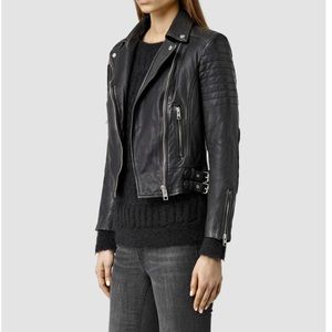 All saints leather “papin” biker jacket